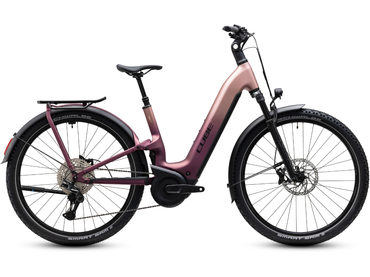Cube Nuride Hybrid ONE11 HPC SLX 800 Easy Entry mauve´n´black 2027 bei Fahrrad Hoblik, Fahrrad-Spezialist aus Brand-Erbisdorf seit 1988, online kaufen