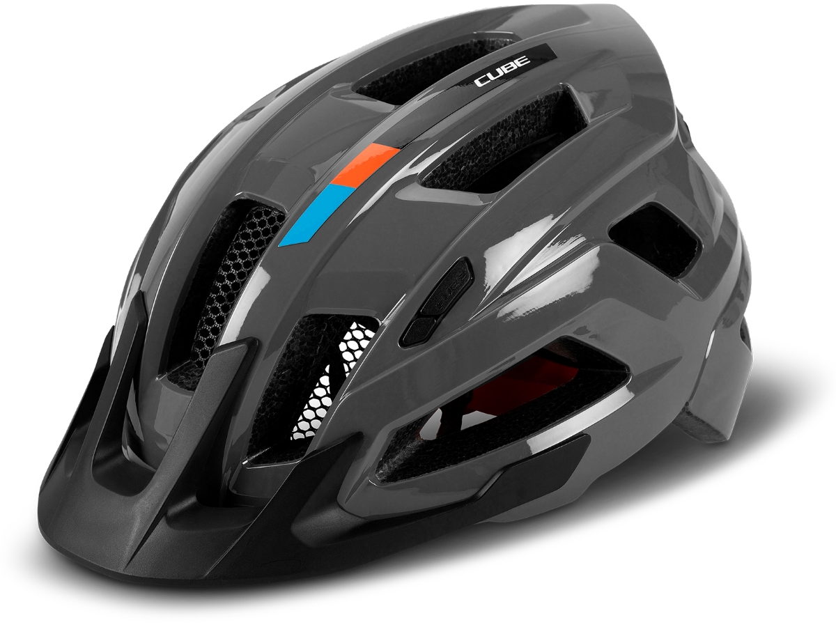 Cube Stepp Helm X Actionteam glossy grey-n-orange Gr. S (49-55) bei Fahrrad Hoblik, Fahrrad-Spezialist aus Brand-Erbisdorf seit 1988, online kaufen