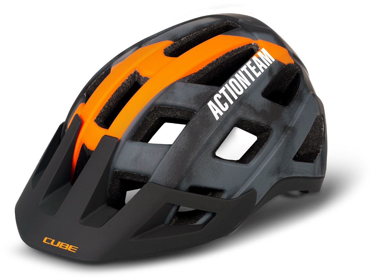 Cube Badger Helm X Actionteam grey-n-orange bei Fahrrad Hoblik, Fahrrad-Spezialist aus Brand-Erbisdorf seit 1988, online kaufen
