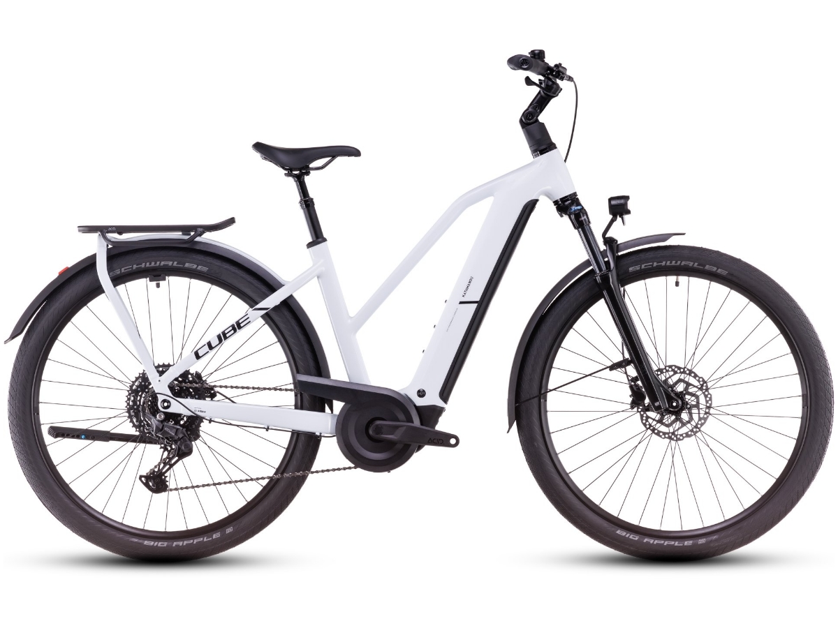 Cube Kathmandu Hybrid ONE 800 Trapez polarwhite´n´black 2025 bei Fahrrad Hoblik, Fahrrad-Spezialist aus Brand-Erbisdorf seit 1988, online kaufen