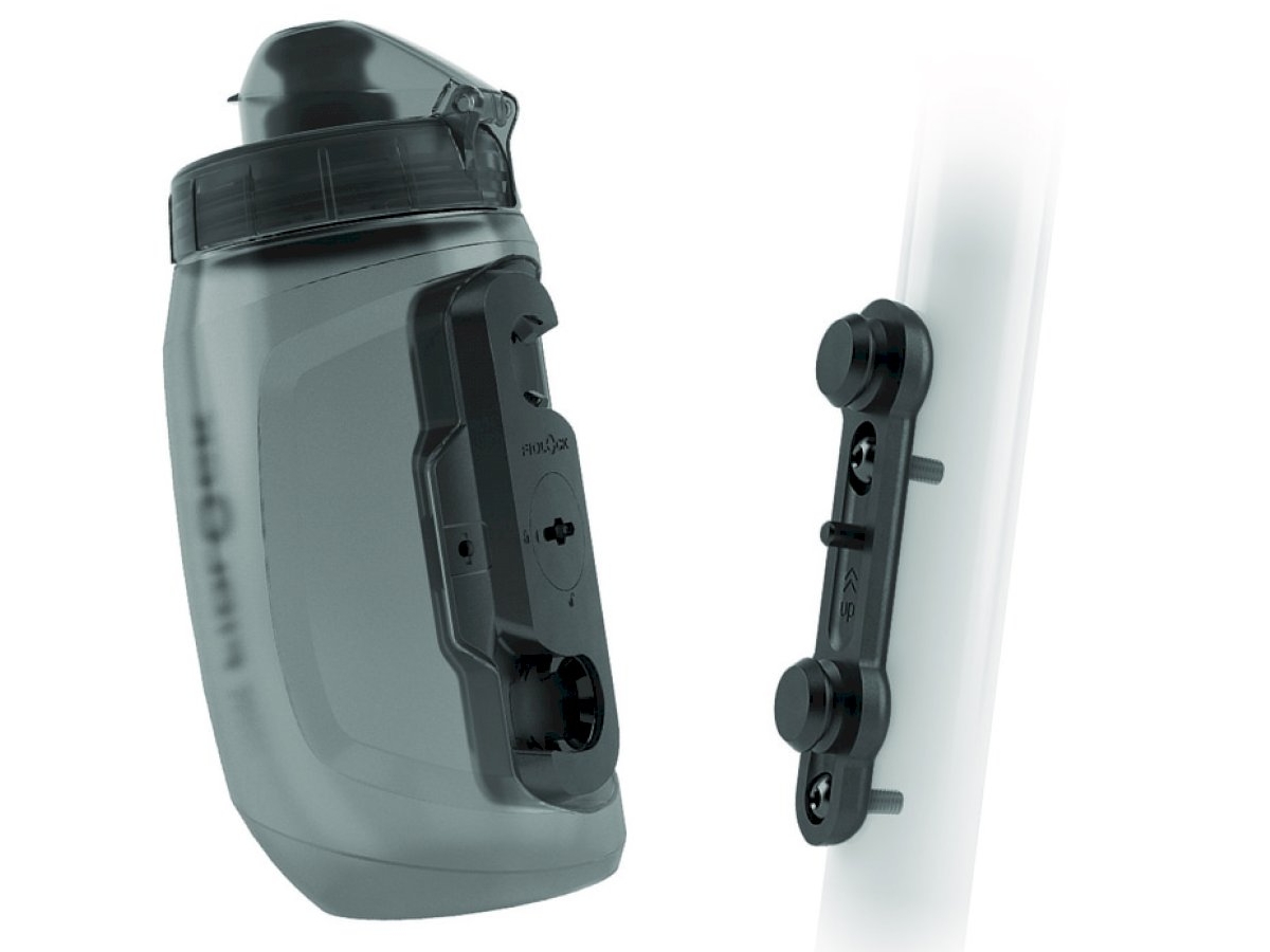 FIDLOCK Trinkflaschenset TWIST inkl. Bike base transparent schwarz 0,45l bei Fahrrad Hoblik, Fahrrad-Spezialist aus Brand-Erbisdorf seit 1988, online kaufen